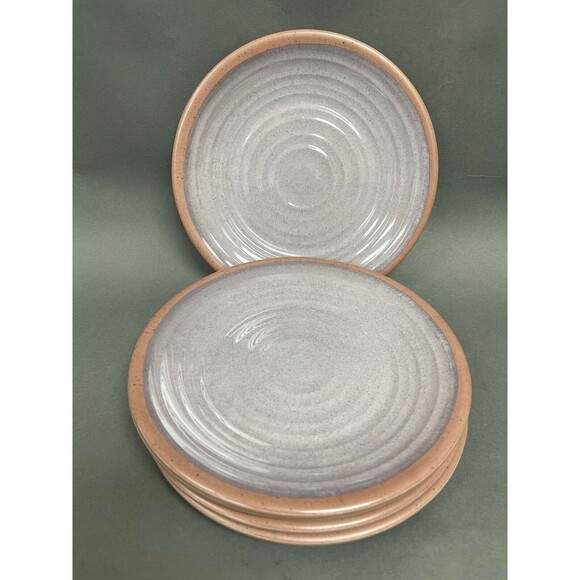 100% Melamine Salad Plates Shatter Proof Dishwasher Safe Brown Purple Lot of 6 - Picture 1 of 5